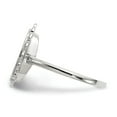 thumbnail image 3 of 14K White Gold Ring Band Signet 11.5x9.0mm Open Back, Size 5, 3 of 5