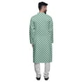 thumbnail image 3 of Atasi Cotton Slub Printed Fashion For Men Asymmetric Button Down Kurta For Men, 3 of 5