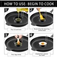 thumbnail image 3 of Egg Rings For Griddle,4 Pack of 3"Stainless Steel Egg Molds with Silicone handle(Oil Brush Included),Nonstick Egg Cooker Ring for Pancake, Picnic, Breakfast(Orange), 3 of 6