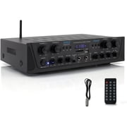 Pyle PTA44BT Bluetooth Home Audio 500 Watt 4 Channel Amplifier Stereo Receiver