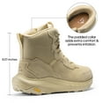 thumbnail image 4 of NORTIV 8 Men's Waterproof Tactical Work Boots Cushion Sole Lightweight Leather Combat Boots with Arch Support Non-Slip Military Motorcycle Hiking Boots HydroRange, 4 of 10