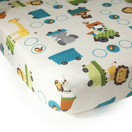 Bedtime Originals Fitted Sheets, Choo Choo, 2 Count