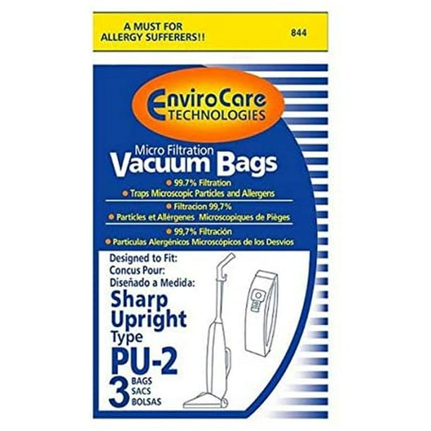 Sharp Type PU2 Upright Envirocare Microfiltration Vacuum Cleaner Paper