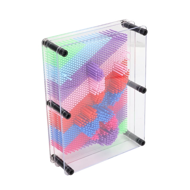 Needle Board Toy, Decorations Tactile Games Plastic Pin Art Board For Office Transparent Frame