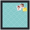 thumbnail image 2 of PinPix 12x12 Custom Cork Bulletin Board Peaks Modern Pattern Aqua Poster Board Has a Fabric Style Canvas Finish, Framed in Peaks Modern Pattern Aqua, by ArtToFrames (PinPix-1790), 2 of 6