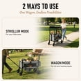 thumbnail image 5 of TouHeart 2 Seater Wagon Stroller with Canopy, Folding Stroller Wagon for Kids, 220 lbs Capacity,Gray, 5 of 13