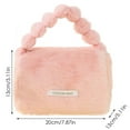 thumbnail image 3 of Makeup Bag for Women Fuzzy Cosmetic Pouch Travel Toiletry Organizer Bag, Cute Plush Furry Makeup Pouches Accessories Mini Tote Handbag Purse for Girls and Women, 3 of 7