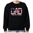 thumbnail image 2 of Dad Man Myth Legend Sweatshirt Patriotic American Flag Father's Day Pullover Black Sweatshirt Adult Large, 2 of 4