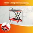 thumbnail image 3 of S-HOME 500LB Hydraulic Lift Table Cart, Scissor Lift w/4 Wheels & Safety Lock, 28.5" Height, Red, 3 of 11