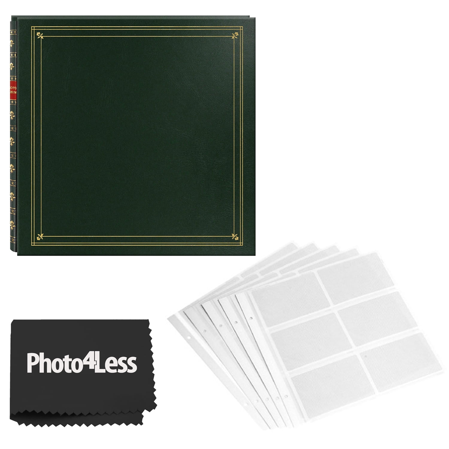 Pioneer 4x6 Full Size Green Photo Album 300 Page Refill Pages Cloth Walmart Com
