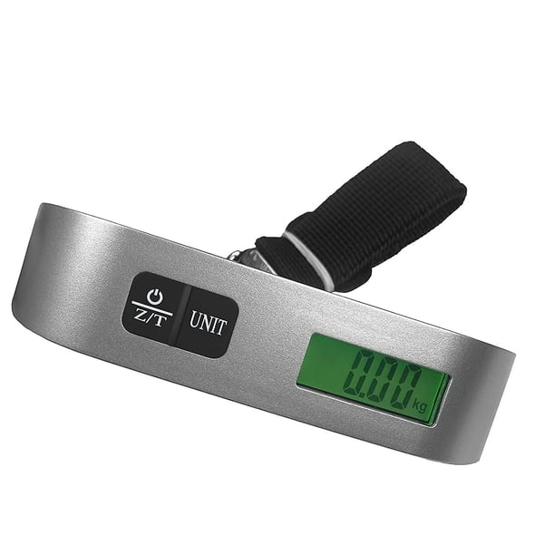 Electronic Luggage Scale, Luggage Scales, Portable Digital Scale Max 50Kg/110Lb with Tare Function and Backlit LCD Display, Digital Travel Scale for L
