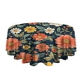 thumbnail image 5 of Pioneer Flower Floral Print Pattern Round Tablecloth 60"x60",Wrinkle Wipeable Table Cloth for Kitchen Dining Room Picnic Patio Party, 5 of 6