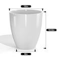 thumbnail image 4 of Plant Pots Set of 2 Pack,10 Inch Plant Pot for Indoor,Planter with Drainage Hole,Flower Pots Modern Round Planters for Outdoor Garden Home,White, 4 of 7