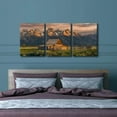 thumbnail image 4 of 3 Piece Canvas Wall Art Nature Glacier US Alaska Mountains Home Wall Art Colorful Flowers Forest Landscape Canvas Prints Scenery Artwork Contemporary Decor Ready to Hang, 48" Wx24" H, 4 of 5
