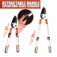 thumbnail image 2 of 27 to 38 inch telescopic loppers heavy duty tree cutter extendable branch trimmer with ergonomic handle, 2 of 10