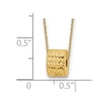 thumbnail image 2 of Diamond2Deal 14K Yellow Gold Barrel Bead Rope Chain Necklace 16inch for Women, 2 of 4