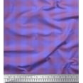 thumbnail image 1 of Soimoi Purple Poly Georgette Fabric Check Check Print Fabric by Yard 42 Inch Wide, 1 of 2