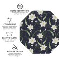 thumbnail image 3 of Easygdp Lilies Flowers or Leather Coasters Set of 4 Coaster, Non-Slip, Heat Resistant for Home, Office, Kitchen (Round,Square,Octagon,Hexagon)-Octagon, 3 of 6