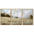 thumbnail image 6 of Retro Landscape Framed Wall Art 16x24in3pcs Large Grassland Wall Prints Classic Vintage Farmhouse Wall Decor for Living Room Bedroom Natural Framed, 6 of 7