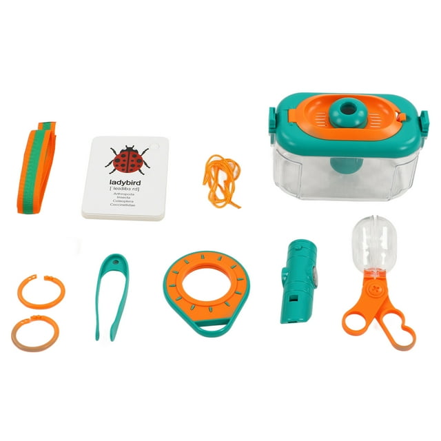 Kit de captura de insectos para niños, lupa, visor, estuche, juego educativo de ciencia, herramienta para aventuras al aire libre.