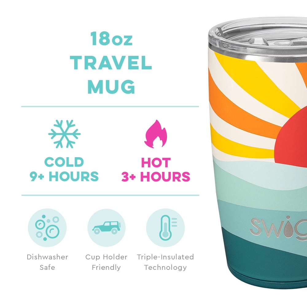 Swig Life 18oz Travel Mug | Insulated Stainless Steel Tumbler with Handle | Wild Child