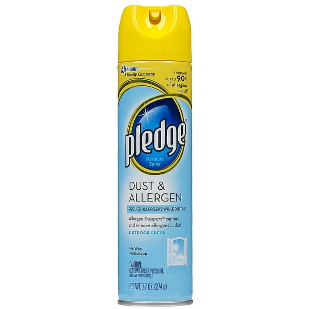 Pledge Dust & Allergen Furniture Spray, Outdoor Fresh 9.70 oz (Pack of