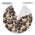 thumbnail image 6 of Cauagu 30" Christmas Tree Skirt Cute French Bulldog Pattern Christmas Tree Decorations Tree Mat for Xmas Decorations Occasion Holiday Home Decor -30", 6 of 7