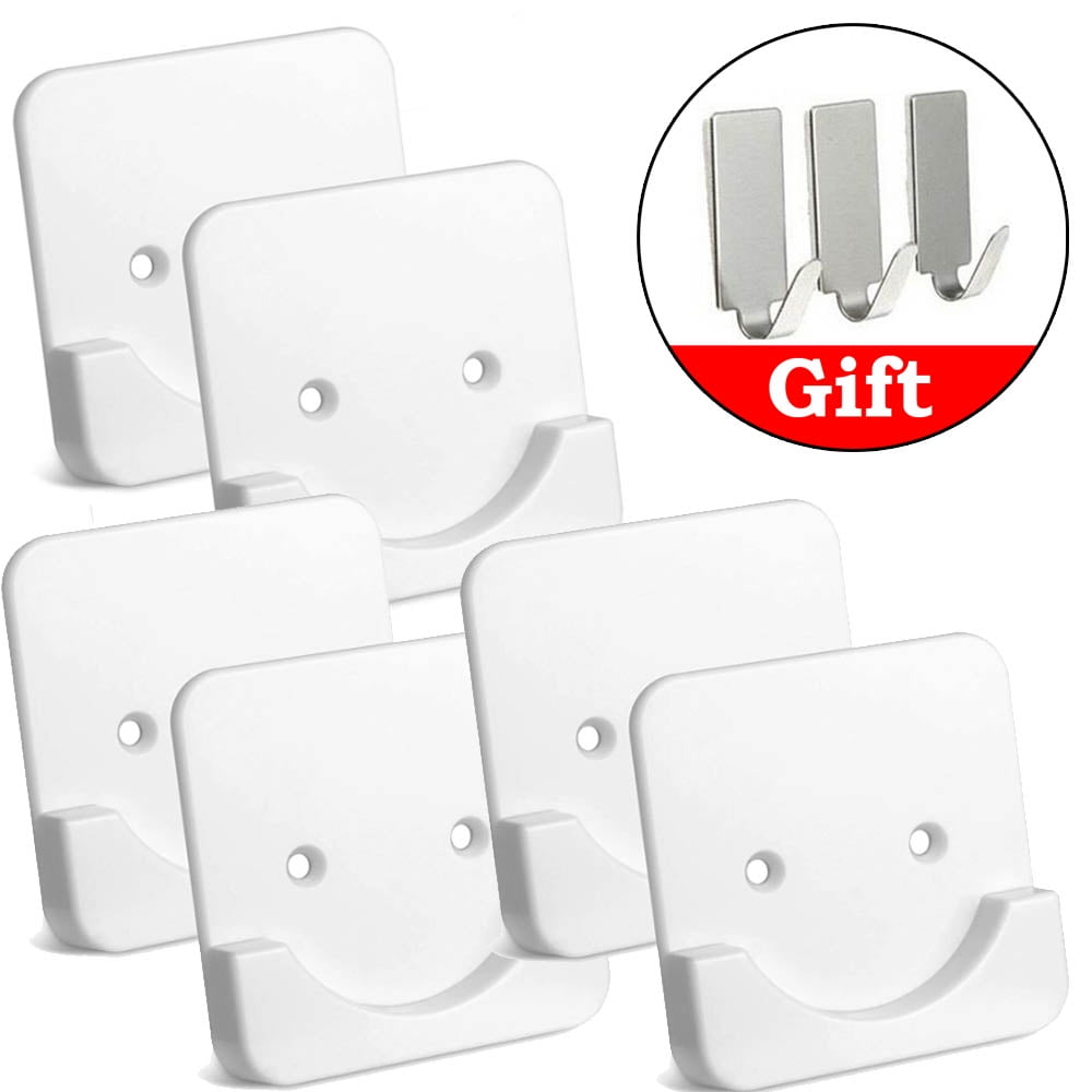 6 Piece Adhesive Shower Curtain Rod Holder, Adhesive Wall Mounted