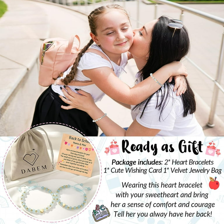 First Day of Kindergarten/School Gifts, Matching Heart Natural