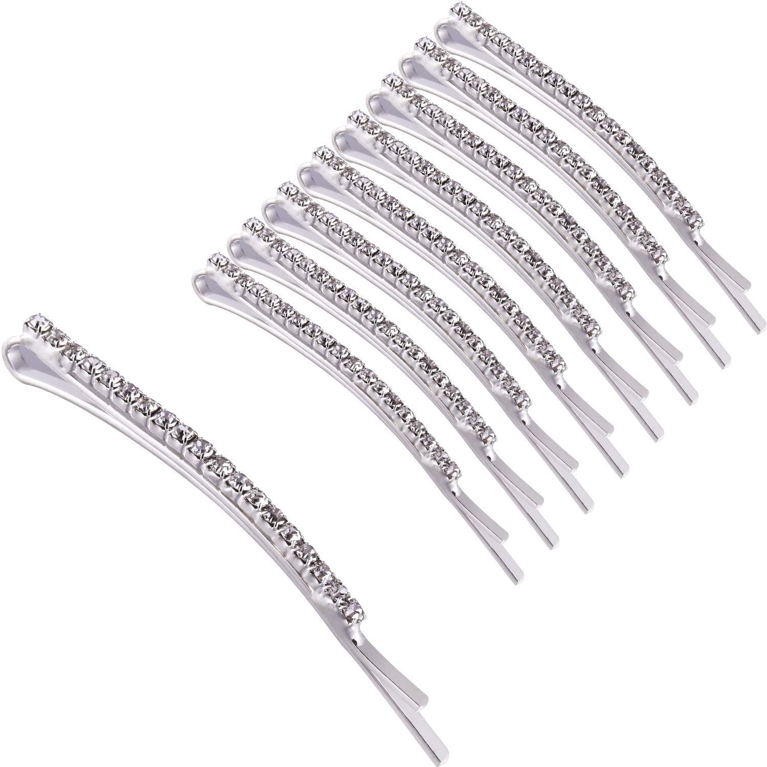 Alloy Crown Leaf Crystal Words Hair Clips Barrettes Hairpin Silver Golden Tone
