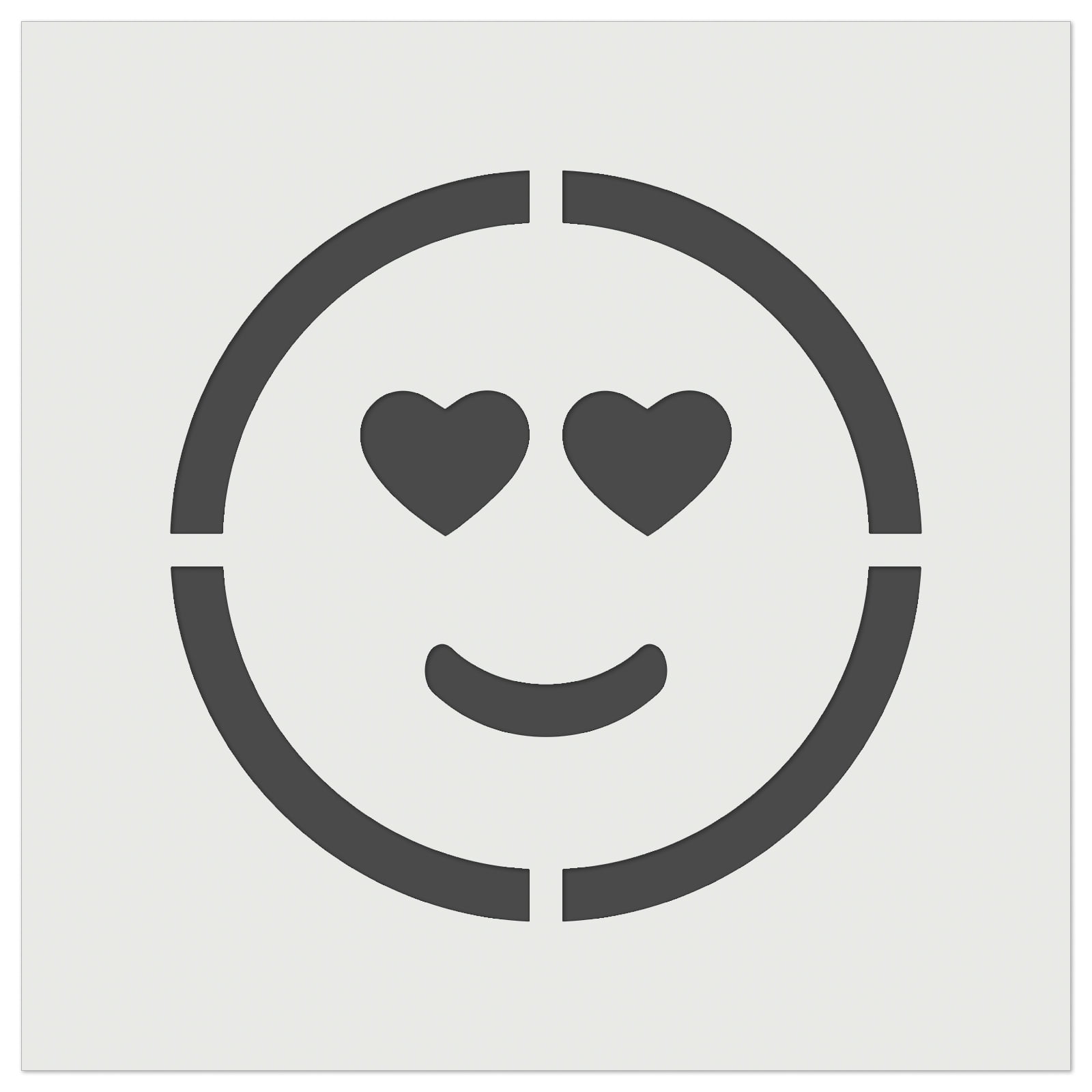 Heart Eyes Love Happy Face Emoticon DIY Cookie Wall Craft Stencil - 5.5 ...
