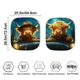 thumbnail image 2 of KUIFORTI Car Windshield Sun Shade&nbsp;Cute Highland Cow Sun Shade for Car Windshield, 2 Pieces Galaxy Print Automotive Interior Sun Protection Block UV Rays, 2 of 5