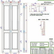 Kimberly Bay Traditional 4-Panel Solid Core White Wood Bi-fold Door