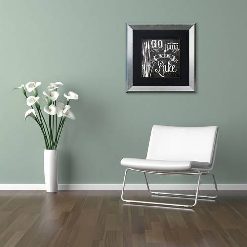 Trademark Fine Art "Lake House V" Canvas Art by Color Bakery Black Matte, Silver Frame