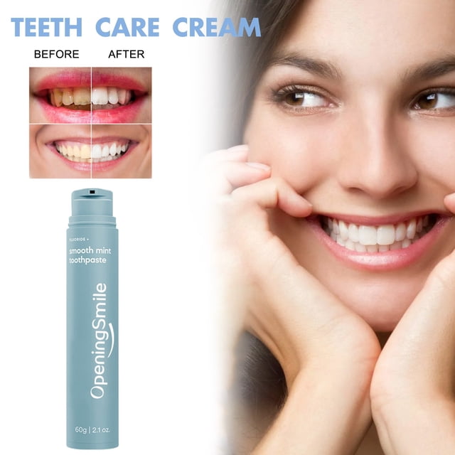 Puntoco Pasta de dientes con sabor a frutas para refrescar el aliento, blanquear los dientes, eliminar el amarilleo y las manchas, pasta de dientes fluorada, 60 g