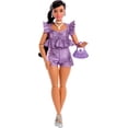 thumbnail image 2 of Disfraz de muñeca a la moda Barbie Deluxe Style #8 de color morado metalizado, 2 of 6