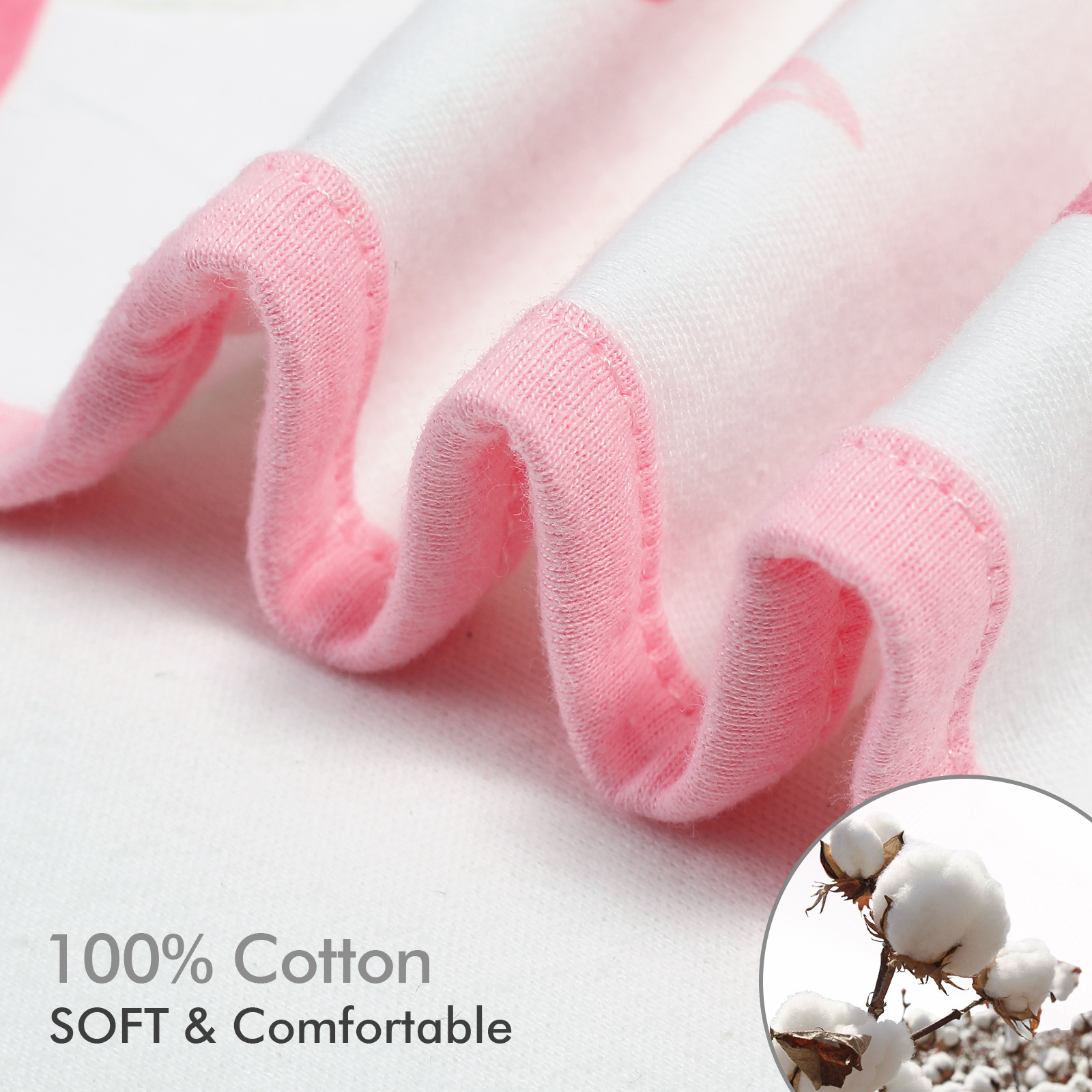 Gllquen Baby Swaddle Blankets, 3-Pack, Pink Flower photo 8
