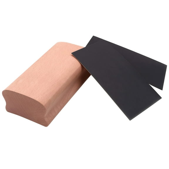Guitar Fret Leveling Kit, Wooden Sanding Block with 2 Sandpapers