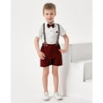 thumbnail image 2 of ZOEREA Baby Boy Clothes Suits, Toddler Boy Short Sleeves Shirt+ Suspender Pants Outfit Sets Gentleman Wedding Suit 1-5 Years, 2 of 12