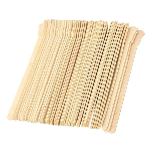 100 piezas palitos de cera de madera cera cera cabello espátulas de madera palitos de encerado kit de belleza nosy herramientas de encerado herramientas para mujeres mujeres Inevent CE001664-00
