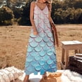thumbnail image 2 of Mermaid Fish Scales Sleeveless Dress Women's Luxury Party Dress Birthday Dresses for Women, 2 of 7