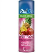 ReliOn Fruit Punch Glucose Tablets, 10 Count