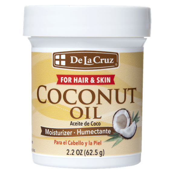 De La Cruz Expeller Pressed Coconut Oil for Moisturizing Dry Skin and Hair - 2.2 oz