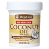 De La Cruz Expeller Pressed Coconut Oil for Dry Skin and Hair Moisturizer, 2.2 oz