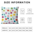 thumbnail image 5 of Autua Polka Dots Throw Pillow Cases, Colorful Dots Round Pillow Cases, Cartoon Geometric Printed Kids Girls Soft Cushion Cases, Purple Green Circle Decorative Pillow Cases 18x18in, 5 of 5