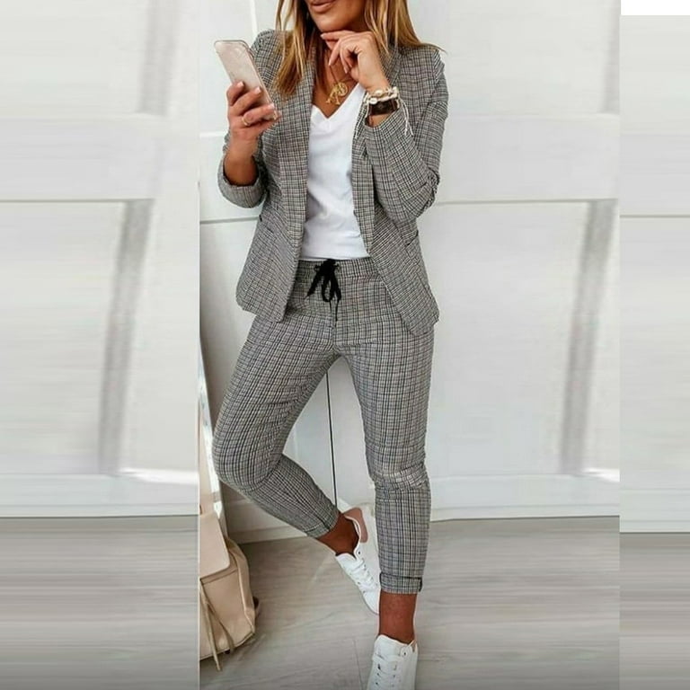 Women's Trouser Suits 2-Piece Elegant Wedding Business Trouser