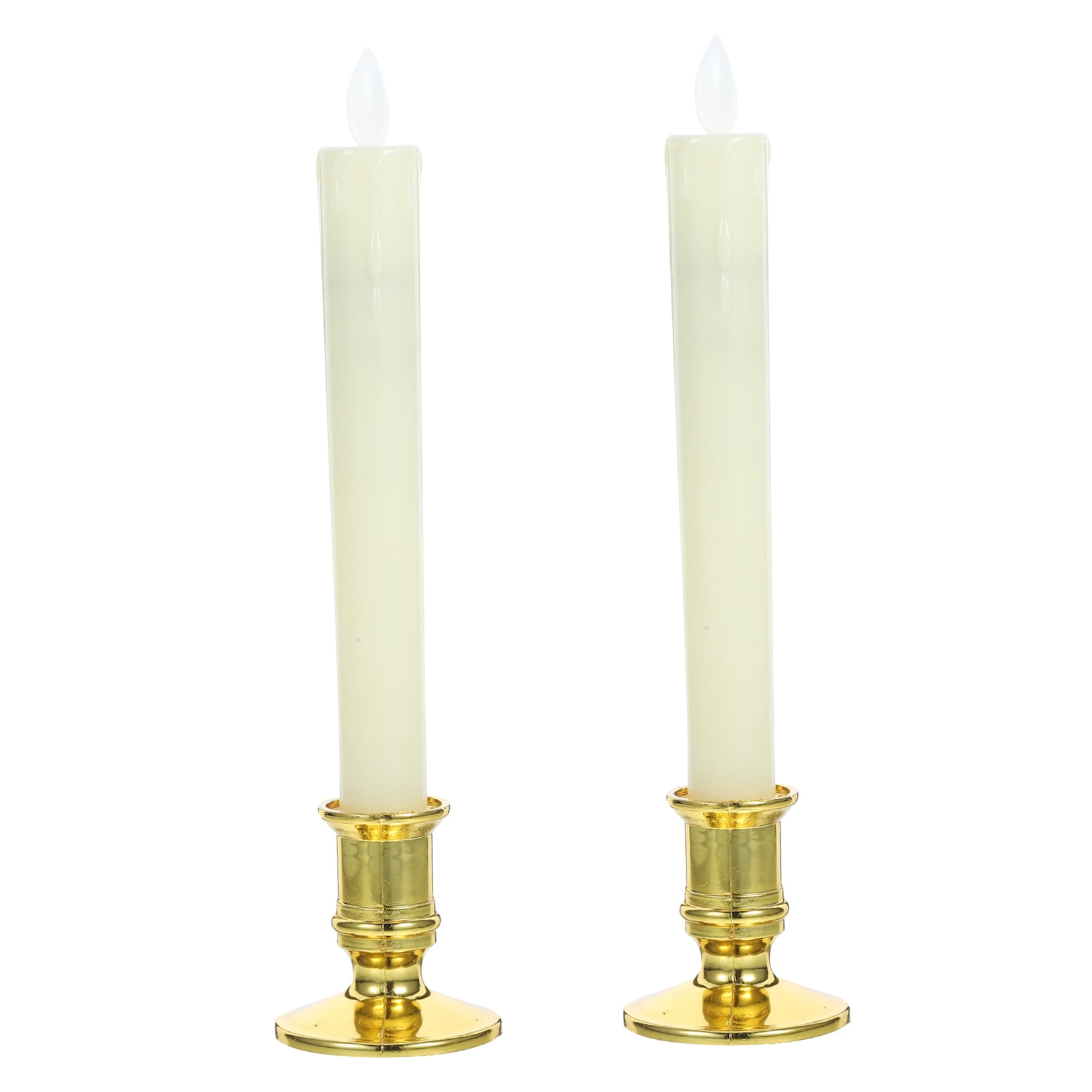 Raindrops  2 Pcs Flame Candle Electric Tealights Rechargeable Batteries Home Decor