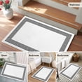 thumbnail image 5 of 2x3 Ft Entryway Area Rug, Black Geometric Kitchen Rug Runner Washable Floor Mat, Modern Key Greek Design Abstract Art Non Slip Indoor Door Mat Throw Carpet for Bathroom Living Room Bedroom, 5 of 8