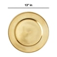thumbnail image 3 of Simply Elegant 13" Plastic Charger Plates (6-Pack) Round, Braided Edge, Shiny Foil Finish (Gold), 3 of 3