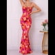 thumbnail image 4 of Vestido Maxi Ajustado de Verano para Mujer, Informal, con Tirantes Finos, Sin Mangas, Espalda Descubierta, Abertura Alta, . Rojo L, 4 of 8